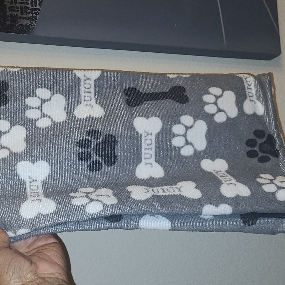 💕HP💕Juicy Couture Gray and White Microfiber Pet Towel